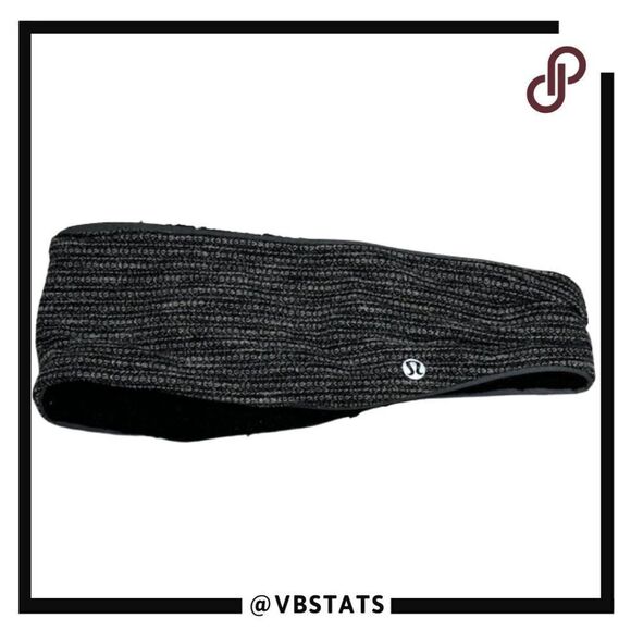 Lululemon Black/Gray Heather Headband One Size - Picture 1 of 4